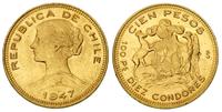 100 peso 1947, złoto 20.32 g