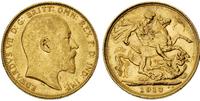 1 funt 1910/S, Sydney, złoto 7.98 g