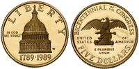 5 dolarów 1989, złoto 8.39 g