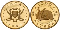 1.000 patacas 1987, złoto 16.09 g, próba 917