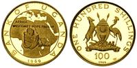 100 szylingów 1969, złoto 14.00 g