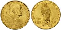 100 lirów 1934, złoto 8.81 g
