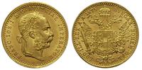 dukat 1875, Wiedeń, złoto 3.48 g