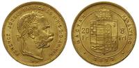 20 franków=8 forintów 1877/K.B., Kremnica, złoto