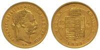 10 franków = 4 forinty 1887/KB, Kremnica, złoto 