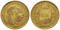 8 forintów = 20 franków 1878 / KB, Kremnica, zło