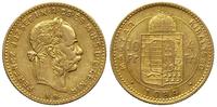4 forinty = 10 franków 1884 / KB, Kremnica, złot