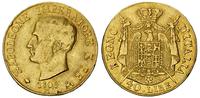 40 lirów 1808/M, Mediolan, złoto 12.81 g, napis 