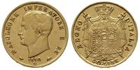40 lirów 1810 / M, Mediolan, złoto 12.86 g