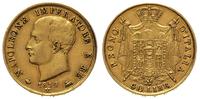 40 lirów 1814/M, Mediolan, złoto 12.85, Friedber