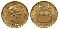 5 peso 1926, Medellin, złoto 7.98 g