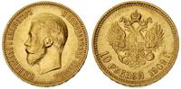10 rubli 1909, złoto 8.60 g, rzadki rocznik