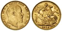 1 funt 1910, Londyn, złoto 7.99 g