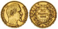 20 franków 1856/A, Paryż, złoto 6.41 g