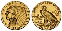 2 1/2 dolara 1912, Filadelfia, złoto 4.17 g
