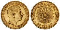 20 marek 1889 / A, Berlin, złoto 7.94 g