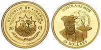 25 dolarów 2001, Nostradamus, złoto 0.72 g