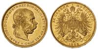 20 koron 1892, złoto 6.78 g