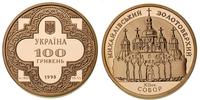 100 hrywien 1998, złoto "900" 17.37 g, moneta w 