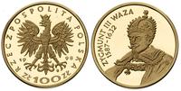 100 złotych 1998, Zygmunt III Waza, złoto, 8.04 