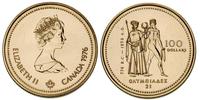 100 dolarów 1976, złoto "585" 13.33 g