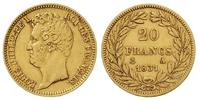 20 franków 1831/A, Paryż, napis na rancie wypukł