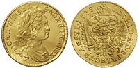 dukat 1735, Karlsburg, złoto 3.48 g, lekko gięty