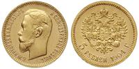 5 rubli 1904, Petersburg, złoto 4.30 g
