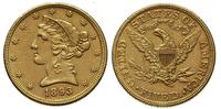 5 dolarów 1893, Filadelfia, złoto 8.34 g