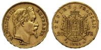 20 franków 1861/A, Paryż, złoto 6.42 g