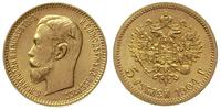 5 rubli 1904, Petersburg, złoto 4.30 g