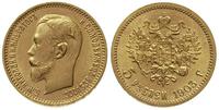 5 rubli 1903, Petersburg, złoto 4.29 g