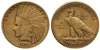 10 dolarów 1908 / S, San Francisco, rzadki roczn