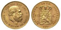 10 guldenów 1875, Utrecht, złoto, 6.71 g