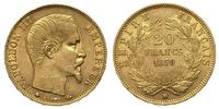 20 franków 1859 BB, Strasburg, złoto, 6.44 g