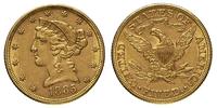 5 dolarów 1885, Filadelfia, złoto 8.35 g