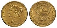 5 dolarów 1886/S, San Francisco, złoto 8.34 g