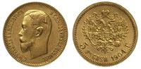 5 rubli 1904, Petersburg, złoto 4.31 g