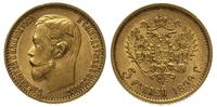 5 rubli 1899/ (litery FZ), Petersburg, złoto 4.2