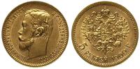 5 rubli 1900, Petersburg, złoto 4.29 g