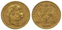 20 franków = 8 florenów 1887, złoto 6.45 g