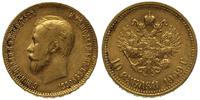 10 rubli 1909, Petersburg, złoto 8.59 g, patyna,