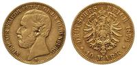 10 marek 1874 / B, Hanower, złoto 3.93 g, bardzo