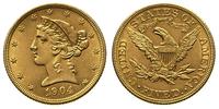 5 dolarów 1904, Filadelfia, złoto 8.34 g