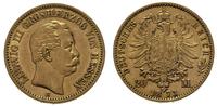 20 marek 1873, Darmstadt, złoto 7.93 g, Jaeger 2