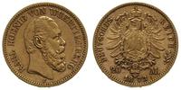 20 marek 1873 / F, Stuttgart, złoto 7.92 g, Jaeg