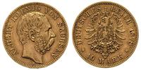 10 marek 1878, Drezno, złoto 3.96 g, Jaeger 261