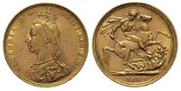 1 funt 1889, Londyn, złoto 7.98 g