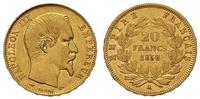 20 franków 1858/A, złoto 6.39 g