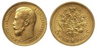 5 rubli 1900, złoto 4.30 g